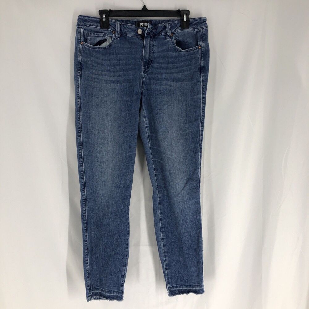 PAIGE Verdugo Ankle Jeans Low Rise Ankle Light Wash Medium 32